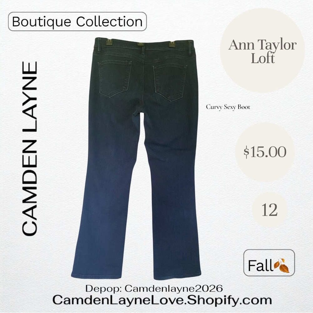 Ann Taylor Women's Dark Blue Boot Cut Jeans - Picture 5 of 5